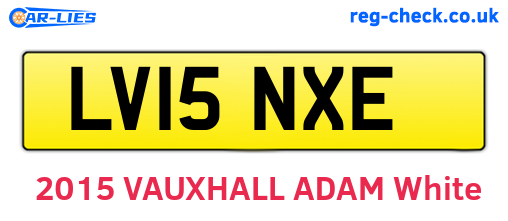 LV15NXE are the vehicle registration plates.
