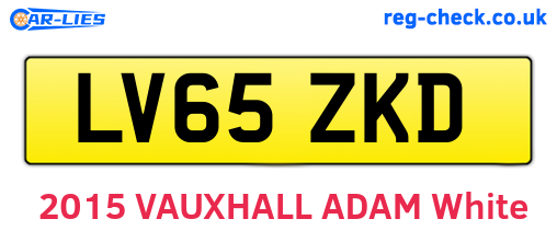 LV65ZKD are the vehicle registration plates.