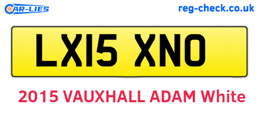 LX15XNO are the vehicle registration plates.