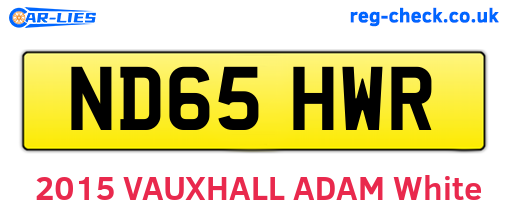 ND65HWR are the vehicle registration plates.