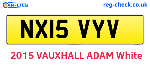 NX15VYV are the vehicle registration plates.