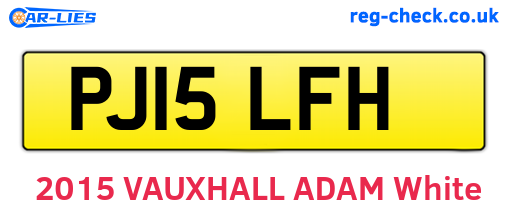 PJ15LFH are the vehicle registration plates.