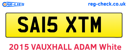 SA15XTM are the vehicle registration plates.
