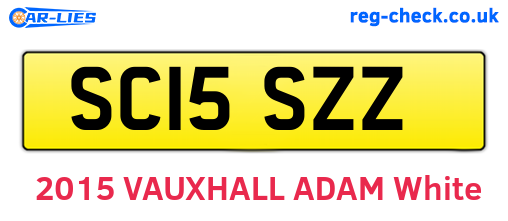 SC15SZZ are the vehicle registration plates.