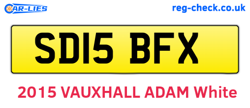 SD15BFX are the vehicle registration plates.