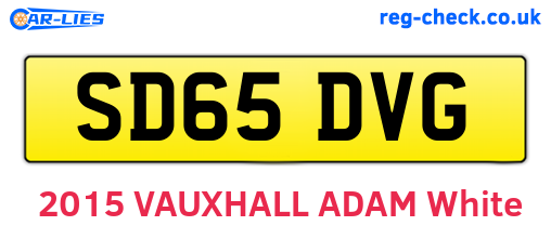 SD65DVG are the vehicle registration plates.