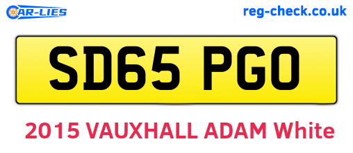 SD65PGO are the vehicle registration plates.