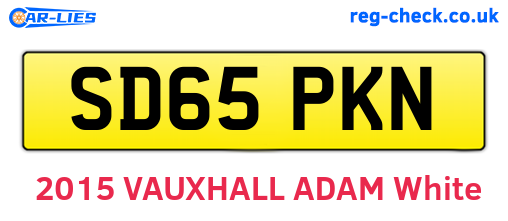 SD65PKN are the vehicle registration plates.