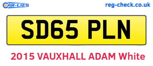 SD65PLN are the vehicle registration plates.