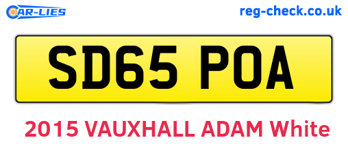 SD65POA are the vehicle registration plates.