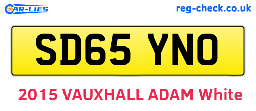 SD65YNO are the vehicle registration plates.
