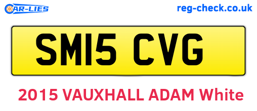 SM15CVG are the vehicle registration plates.