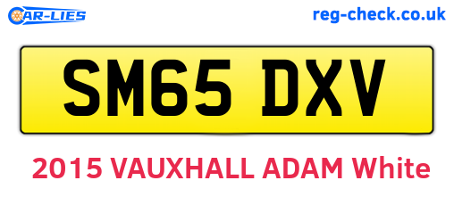 SM65DXV are the vehicle registration plates.