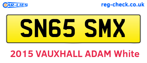 SN65SMX are the vehicle registration plates.