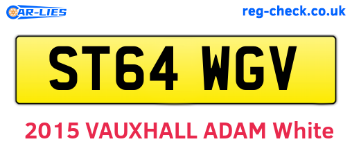 ST64WGV are the vehicle registration plates.