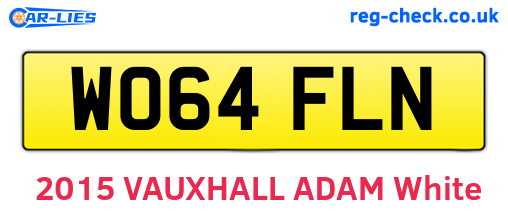 WO64FLN are the vehicle registration plates.