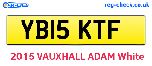 YB15KTF are the vehicle registration plates.