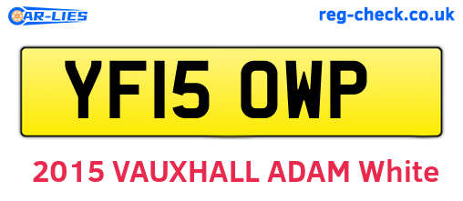YF15OWP are the vehicle registration plates.