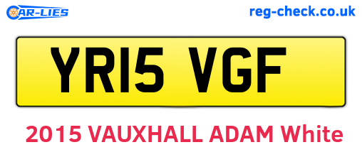 YR15VGF are the vehicle registration plates.