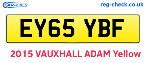 EY65YBF are the vehicle registration plates.
