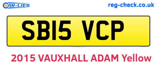 SB15VCP are the vehicle registration plates.
