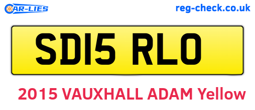 SD15RLO are the vehicle registration plates.