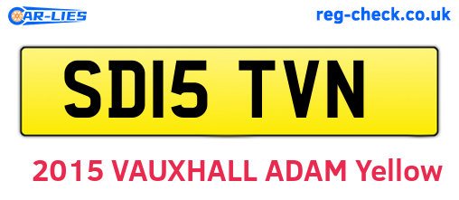 SD15TVN are the vehicle registration plates.