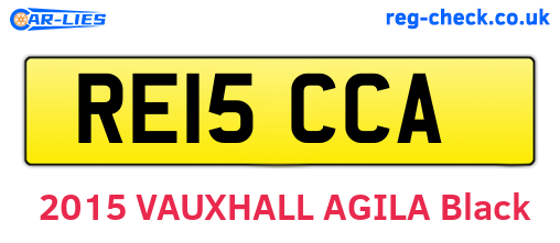 RE15CCA are the vehicle registration plates.