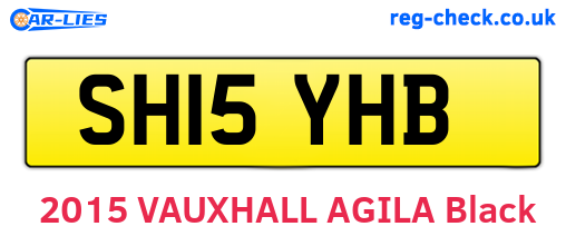 SH15YHB are the vehicle registration plates.