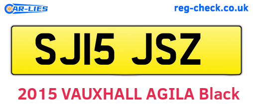 SJ15JSZ are the vehicle registration plates.