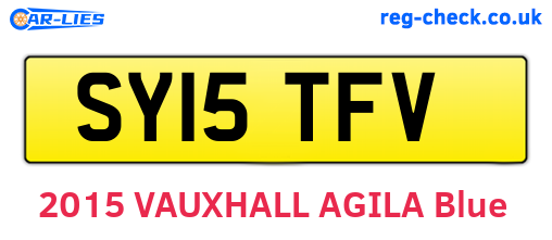 SY15TFV are the vehicle registration plates.