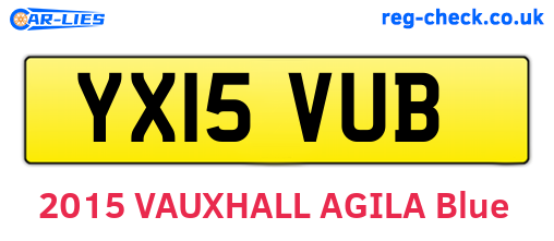 YX15VUB are the vehicle registration plates.