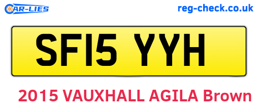 SF15YYH are the vehicle registration plates.