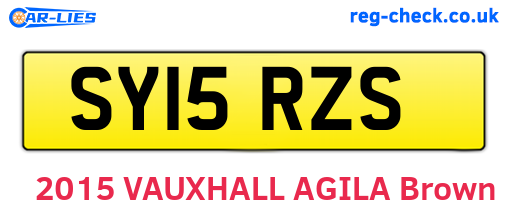 SY15RZS are the vehicle registration plates.