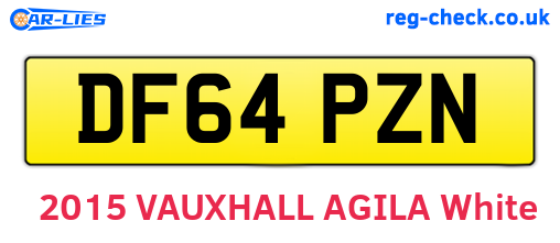 DF64PZN are the vehicle registration plates.