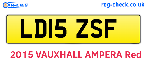 LD15ZSF are the vehicle registration plates.