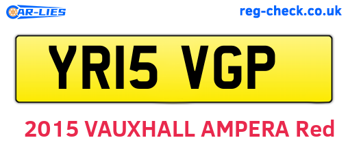 YR15VGP are the vehicle registration plates.