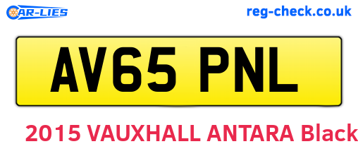 AV65PNL are the vehicle registration plates.