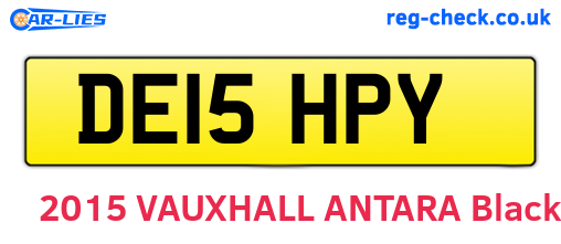 DE15HPY are the vehicle registration plates.