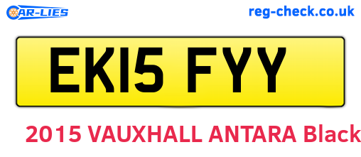 EK15FYY are the vehicle registration plates.