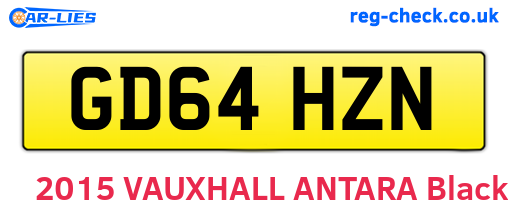 GD64HZN are the vehicle registration plates.