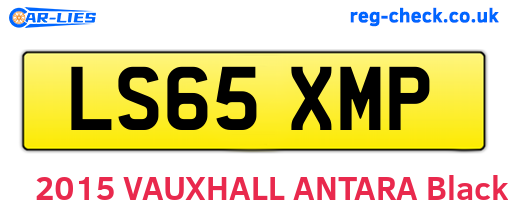 LS65XMP are the vehicle registration plates.
