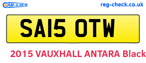 SA15OTW are the vehicle registration plates.