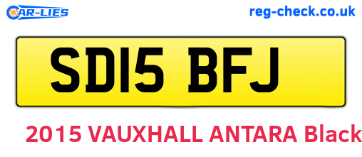 SD15BFJ are the vehicle registration plates.