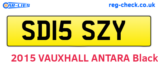 SD15SZY are the vehicle registration plates.