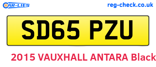 SD65PZU are the vehicle registration plates.