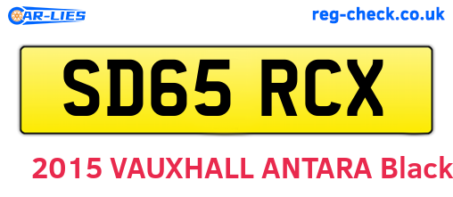 SD65RCX are the vehicle registration plates.