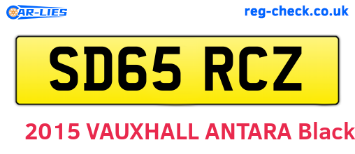 SD65RCZ are the vehicle registration plates.