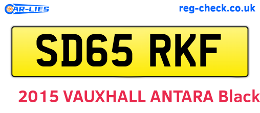 SD65RKF are the vehicle registration plates.
