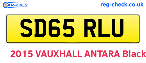 SD65RLU are the vehicle registration plates.
